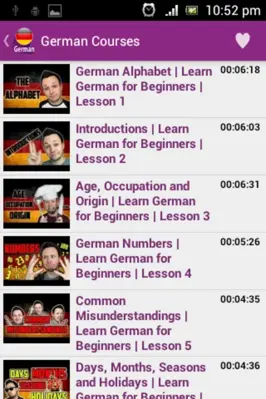 German Courses android App screenshot 1